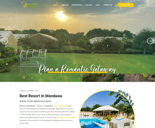 Best resort for wedding in mandawa