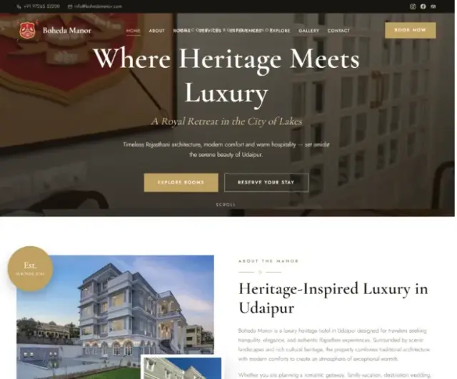 Boheda Manor Luxury Heritage Hotel in Udaipur