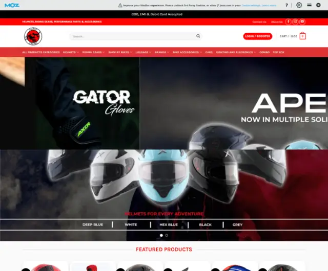 Helmet racing Buy Bike Accessories Online