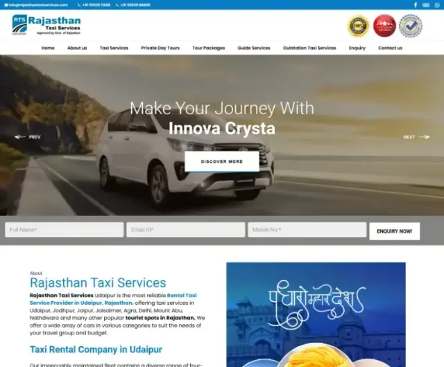 Taxi Rental Company in Udaipur, Rajasthan