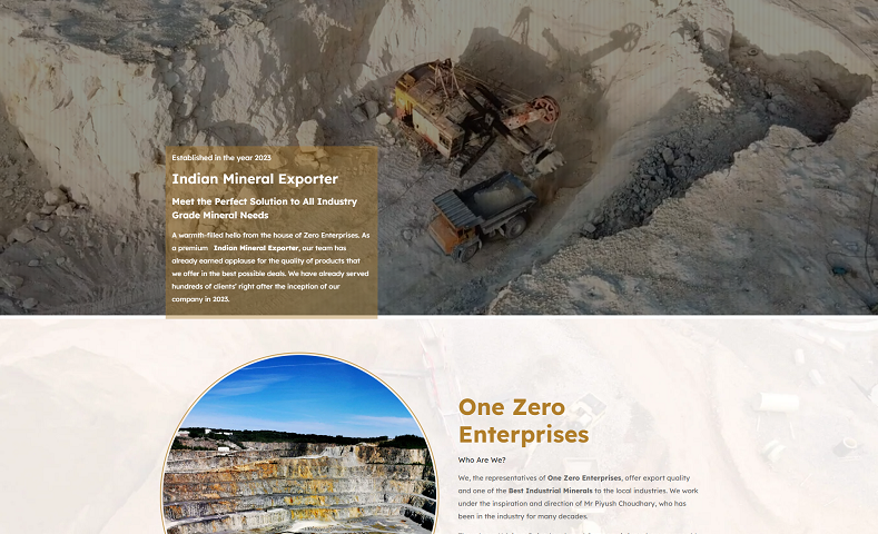 One Zero enterprises- Best mineral suppliers in India
